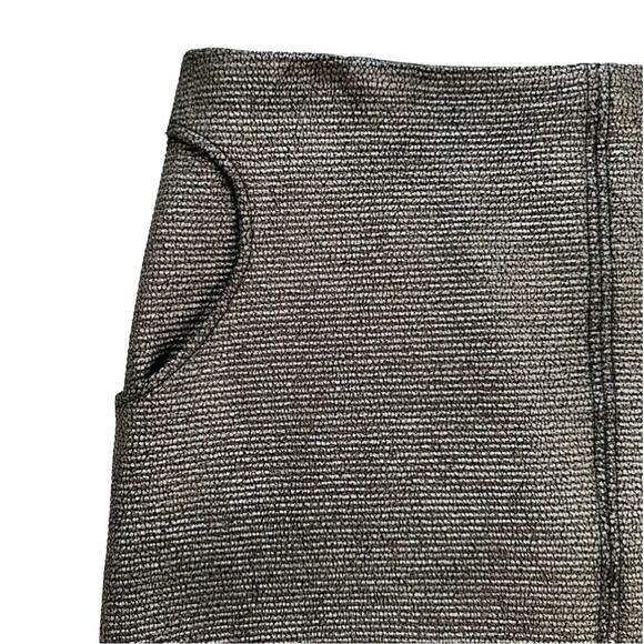 Diane Von Furstenberg Skirt Katinko Silver Metallic A-Line Skirt Size 10 - Picture 5 of 12